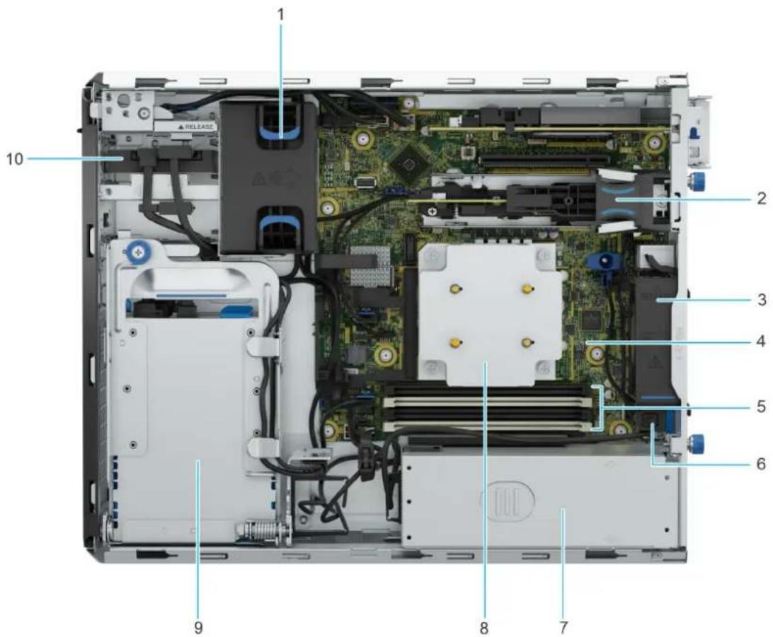 DELL PowerEdge T160 - À l'intérieur du système - 1