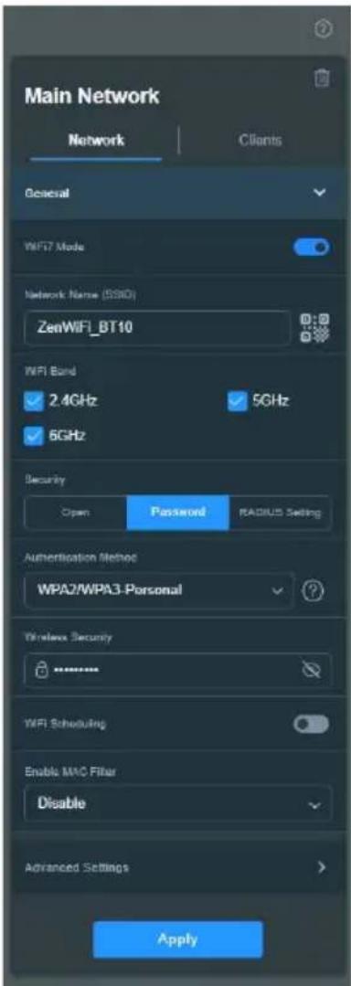 ASUS ZenWiFi BT10 - Pour configurer les paramètres de sécurité WiFi : - 1