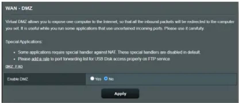 ASUS ZenWiFi BT10 - Zone démilitarisée - 1
