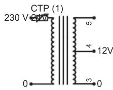 CTP (1) 230 V 24V 5 4 12V 0 3 0