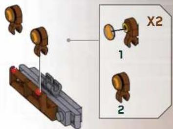 Technical diagram showing mechanical assembly with labeled components and X2 annotation