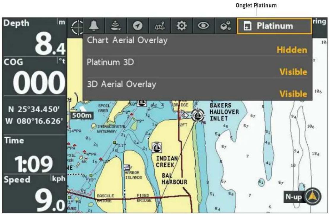 Onglet Platinum Depth m 8.4 COG °t 000 N 25°34.450' W 080°16.626' Time 1:09 Speed kph 9.0 Chart Aerial Overlay Platinum 3D 3D Aerial Overlay Hidden Visible Visible SPOIL AREA 500m INTRACORSTAL WATERWAY INDIAN CREEK BAL HARBOUR BASCULE BRIDGE FIXED BRIDGE BAKERS HAULOVER INLET N-up