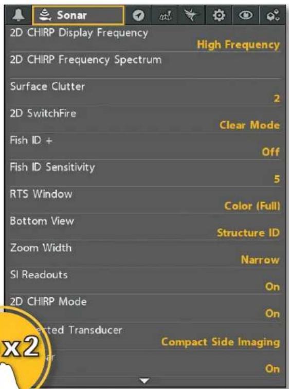 HUMMINBIRD HELIX 10 MSI+ GPS G4N - Ouverture du menu principal - 1