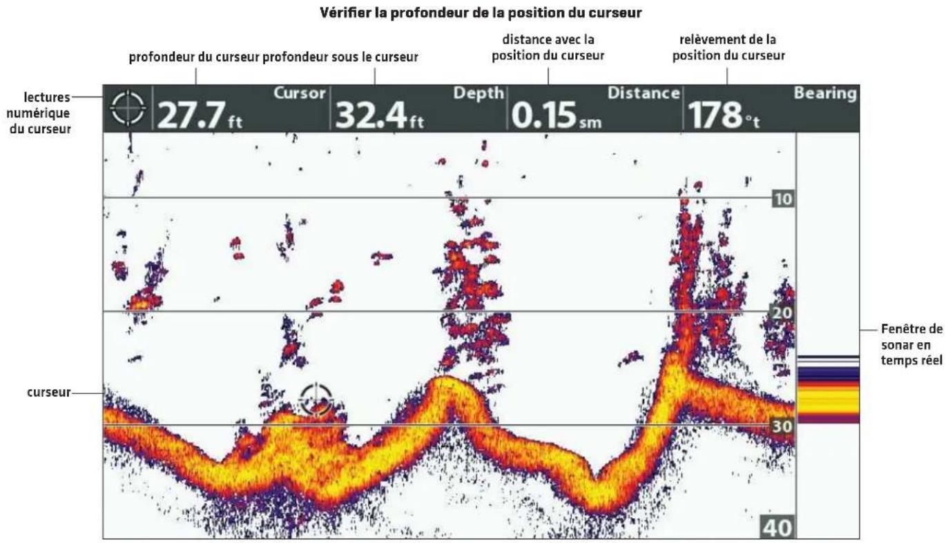 HUMMINBIRD HELIX 10 MSI+ GPS G4N - Arrêter le défilement de l'historique du sonar - 2
