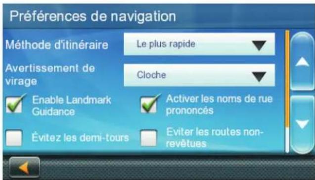 MAGELLAN Roadmate RV 9365T-LMB - Définition de la méthode de l'itinétaire par défaut - 1