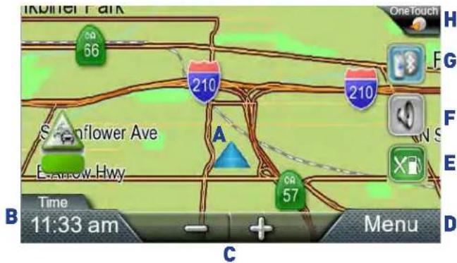 IKBINTER PARK 66 210 210 Sunflower Ave Earrow Hwy A 57 OneTouch H EG F N S E Time 11:33 am Menu D C