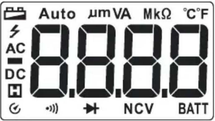 VOLTCRAFT VC131 SE - Display and symbols - 1
