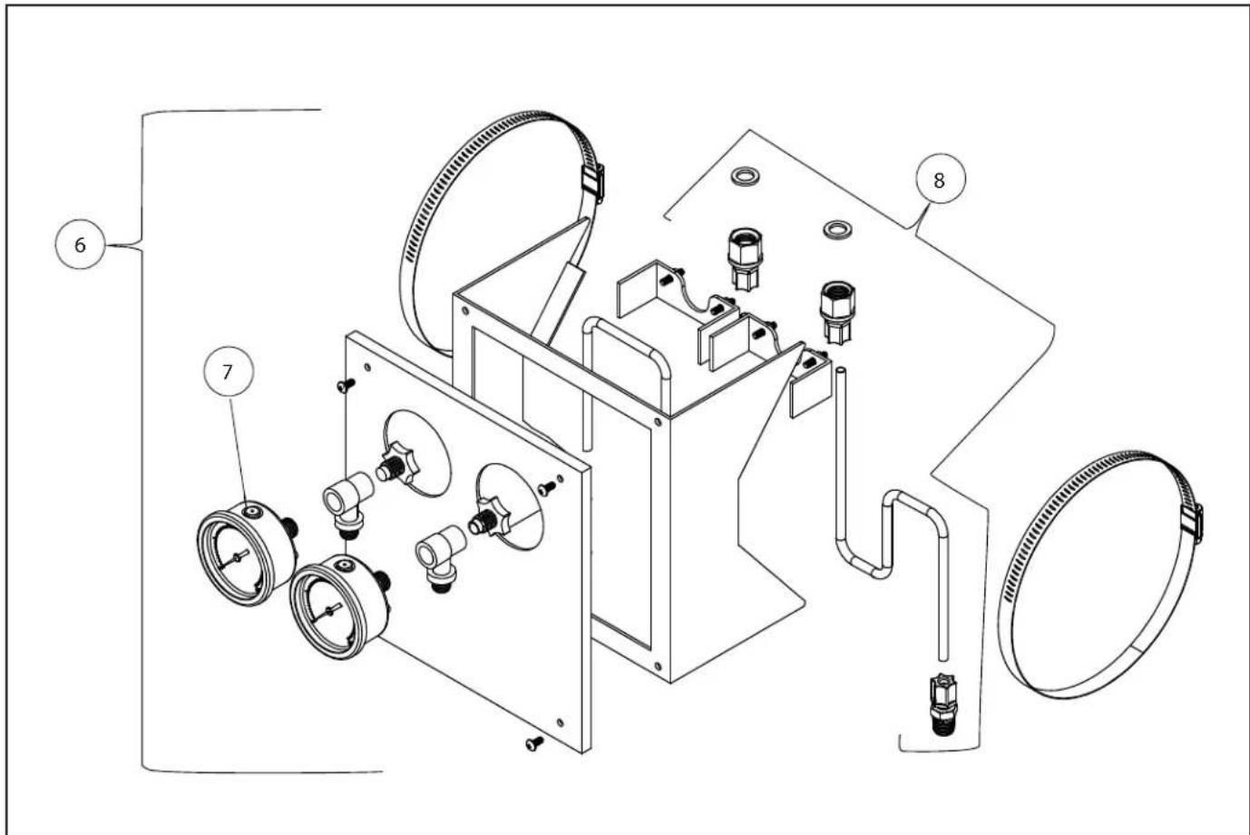 Jandy SFHT4284 - Pressure Gauge Panel Assembly - 1