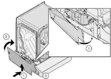 SIEMENS SN63HX16TE - Монтиране на страничния панел - 1