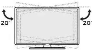 LG AM-ST23BF - Ajuste del ángulo de la TV según la perspectiva - 1