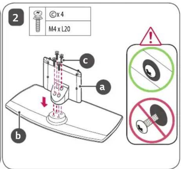 LG AM-ST23BF - How to Assemble the Stand - 4