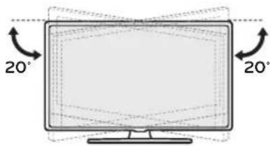 LG AM-ST23BF - Regolazione dell'angolazione del televisore per una migliore visione - 1
