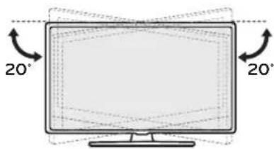 LG AM-ST23BF - Einstellen des Fernsehers für einen optimalen Blickwinkel - 1