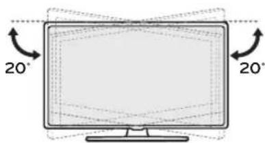 LG AM-ST23BF - Ajuste el ángulo del TV para una mejor visibilidad - 1