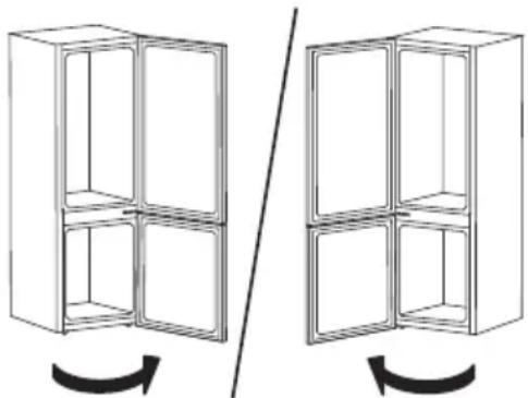 IKEA MÖLNÅS 705.877.14 - De openingsrichting van de deur wijzigen - 1