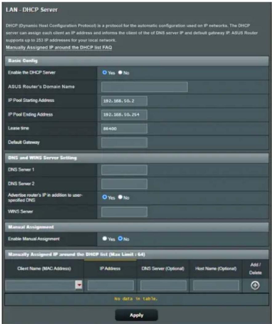 ASUS ZenWiFi BD4 - Serveur DHCP - 1