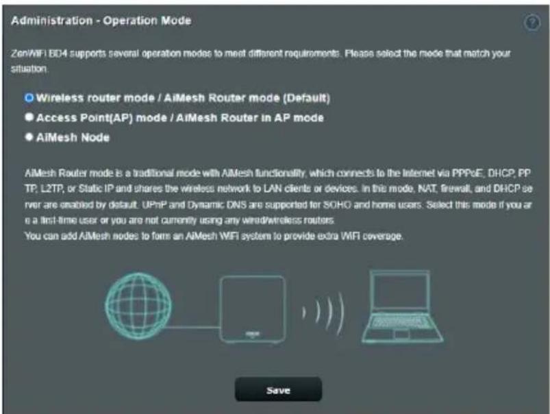 ASUS ZenWiFi BD4 - Mode de fonctionnement - 1