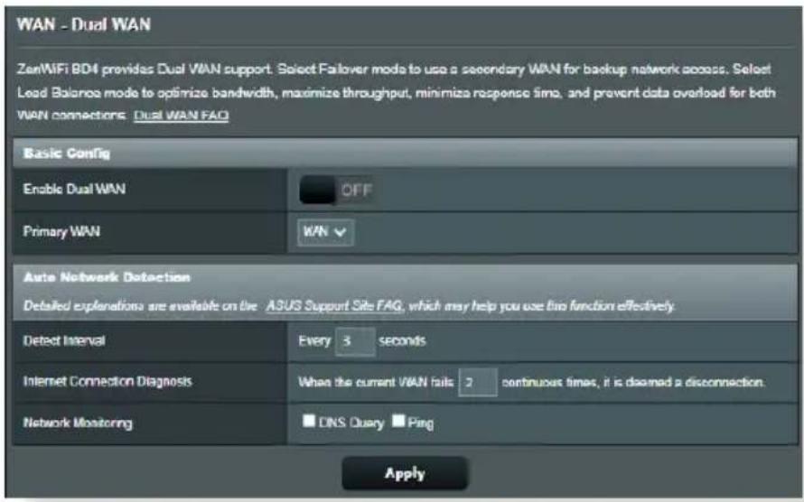 ASUS ZenWiFi BD4 - Pour configurer un réseau Dual WAN : - 1