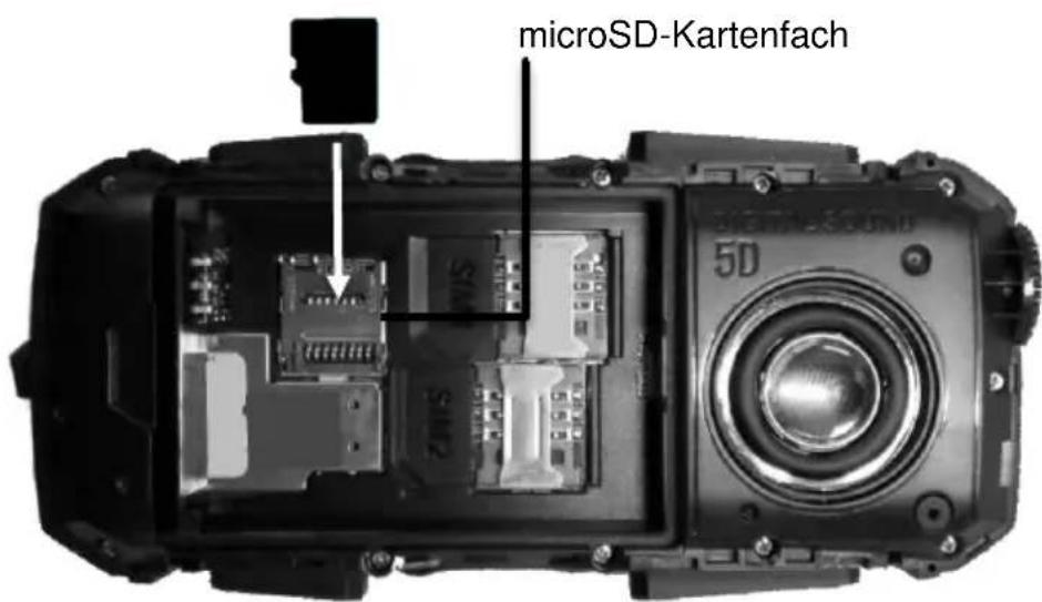 Simvalley XT-300 - Speicherkarte einsetzen - 1
