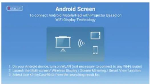 Yaber Ace K1 - Miracast (für Android-Geräte) - 2