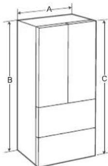 LG LK14S8000V - Dimensions and Clearances - 1
