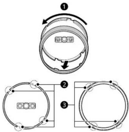 LG LSIS6338NE - Retrait des bagues de bouton - 3