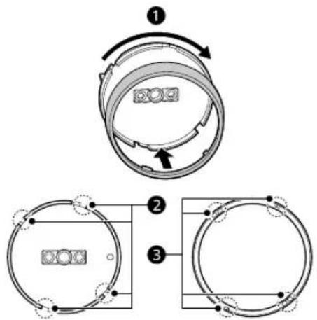 LG LSIS6338NE - Assemblage des anneaux des boutons - 1