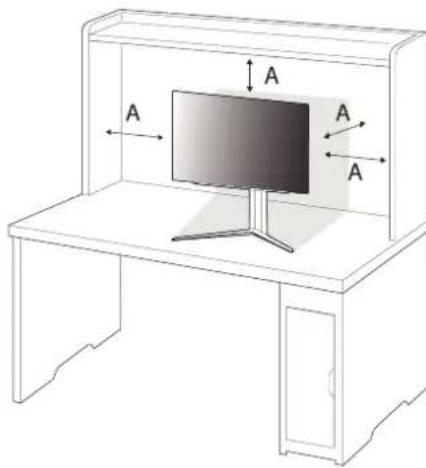 LG UltraGear 27GS93QE - Installation sur un bureau - 1