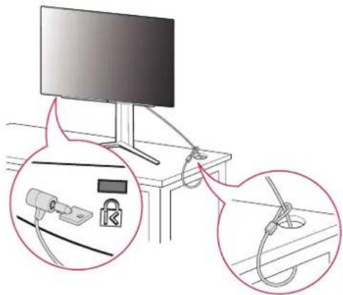 LG UltraGear 27GS93QE - Utilisation du verrou Kensington - 1