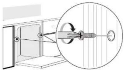 LG LDFC3532S - Fixation du lave-vaisselle au cadre de l'armoire - 2
