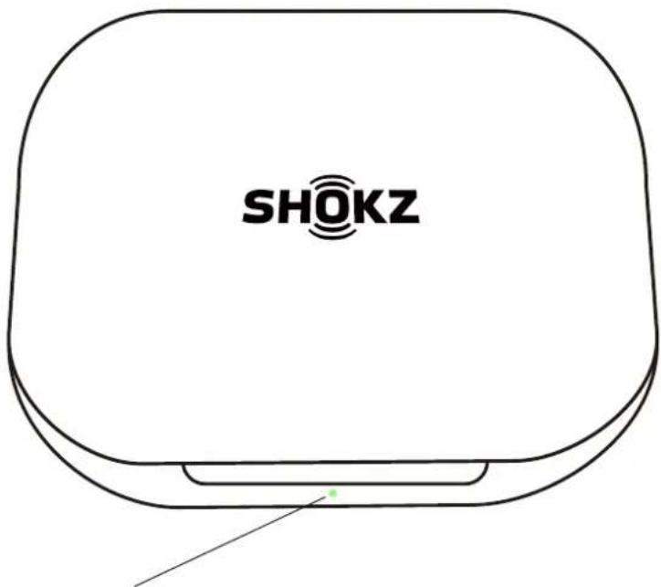 SHOKZ OpenFit Air - Lorsque les écouteurs sont dans le boîtier de charge, le voyant affiche leur niveau de batterie. - 1