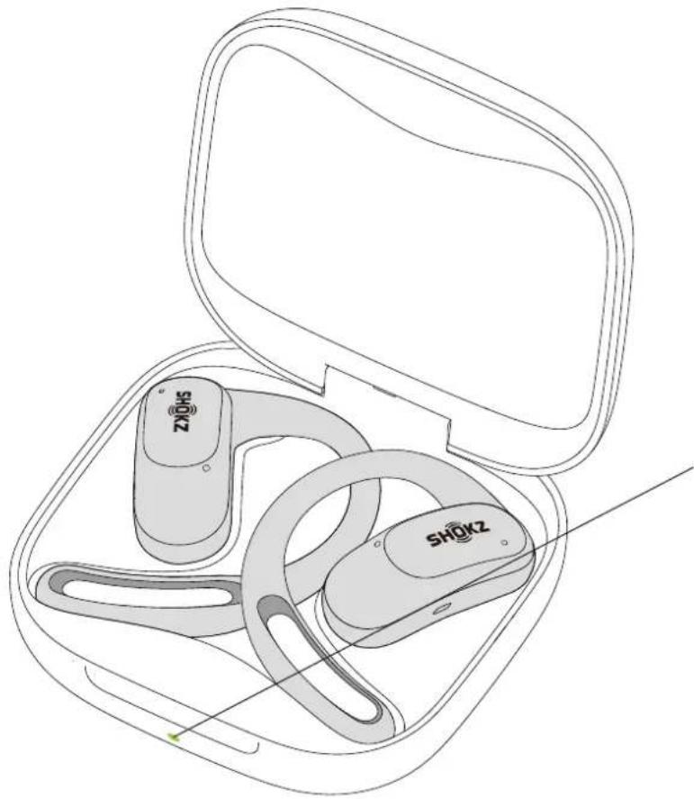SHOKZ OpenFit Air - Voyant du boîtier de chargement - 1