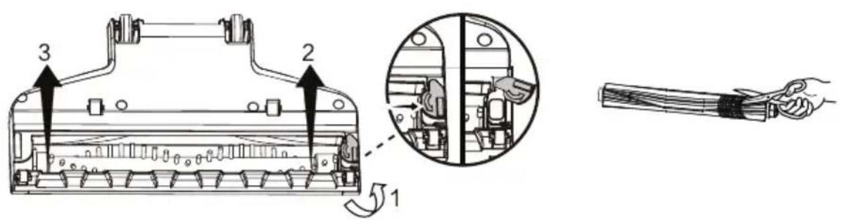 Vacmaster VSD1001 - To Remove Brushroll for Manual Cleaning: - 1