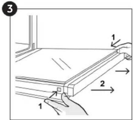 ROSIERES RFC32979NWF - REMOVAL AND CLEANING OF THE GLASS DOOR - 3