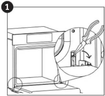 ROSIERES RFC32979NWF - REMOVAL AND CLEANING OF THE GLASS DOOR - 1