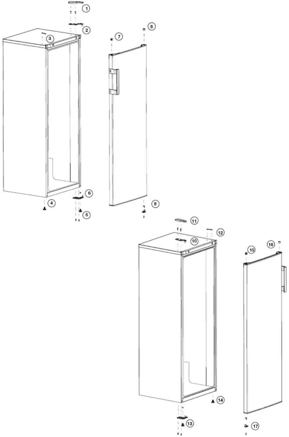 BEKO RFSM200T41WN - De deuren omkeren - 1