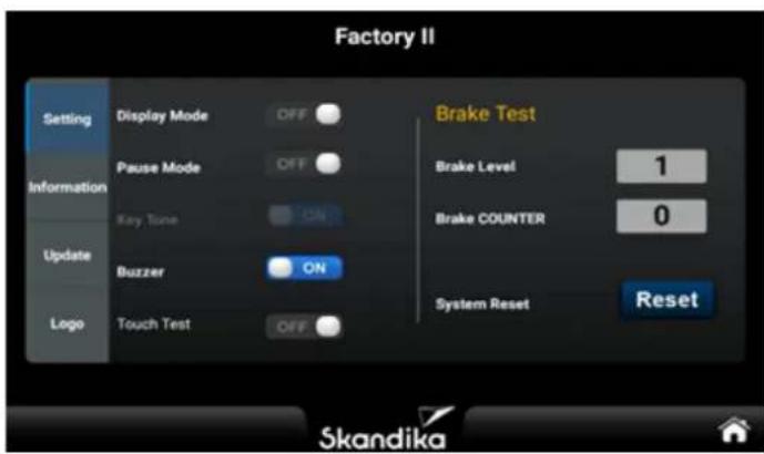 Skandika Cykling P14 Touchscreen - Mode d'ingénierie I Page de fonction - 2