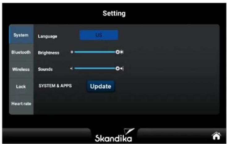 Skandika Cykling P14 Touchscreen - EINSTELLUNGEN („Setting“) - 1