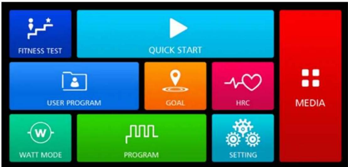Skandika Cykling P14 Touchscreen - Homepage- / Workout-Controls via Touchscreen - 1