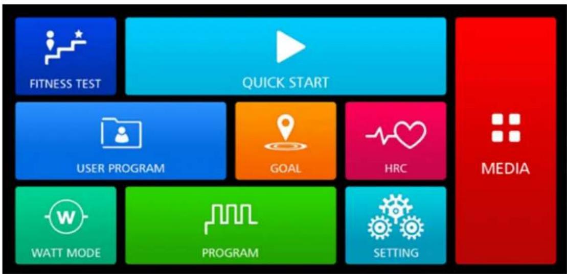 Skandika Cykling P14 Touchscreen - Homepage- / Workout-Kontrollen via Touchscreen - 1