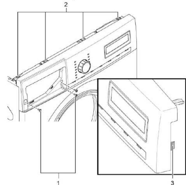 SIEMENS WG46G2Z2GB - Removing fascia panel - 1