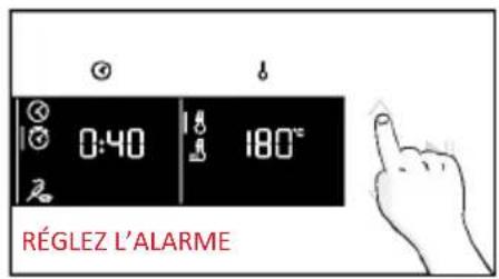 0:40 180° RÉGLEZ L'ALARME