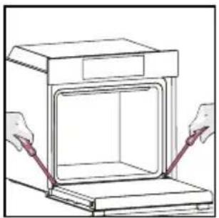 HOOVER HO6 M5G3YTB - OUTSIDE THE OVEN: removal and cleaning the glass door - 1