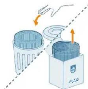 PHILIPS HU5710 - Sostituzione del filtro - 4