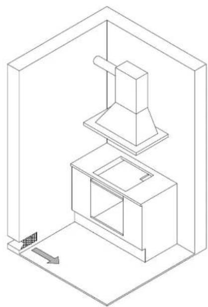 BERTAZZONI P905CPRONE - INSTALLATION AU-DESSUS D'UN LOGEMENT OU DE TIROIRS - 5