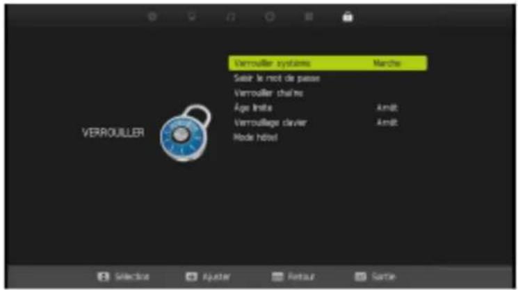 Antarion TV2221 - Menu de verrouillage - 1