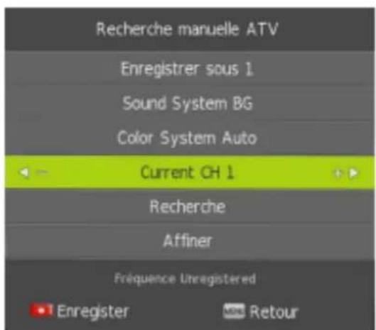 Antarion TV2221 - Syntonisation manuelle ATV - 1