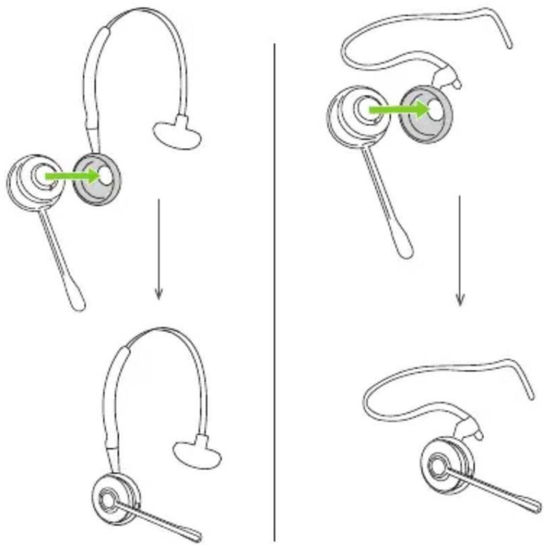 JABRA Engage 45 SE - Comment changer le style de maintien du micro-casque convertible - 2