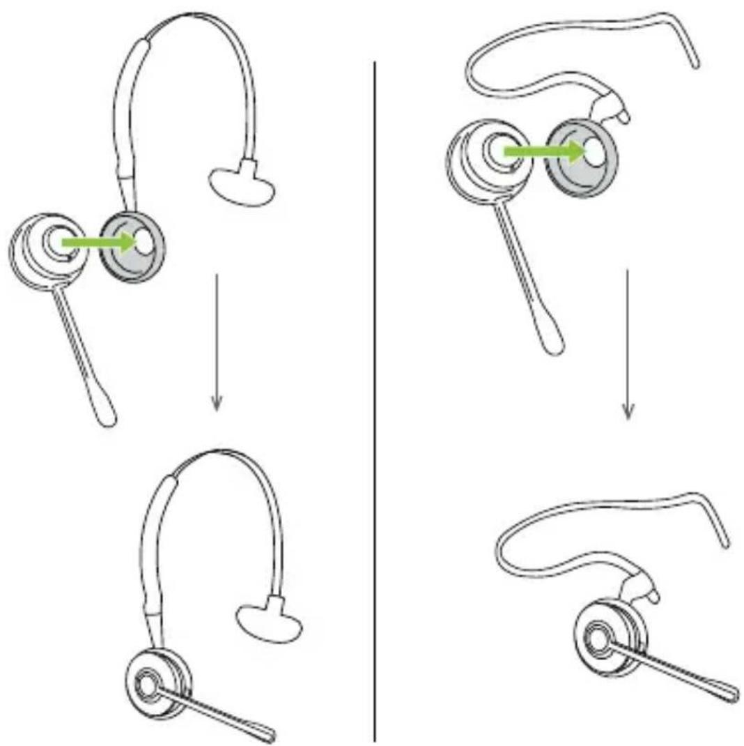 JABRA Engage 65 SE - Comment changer le style de maintien du micro-casque convertible - 2