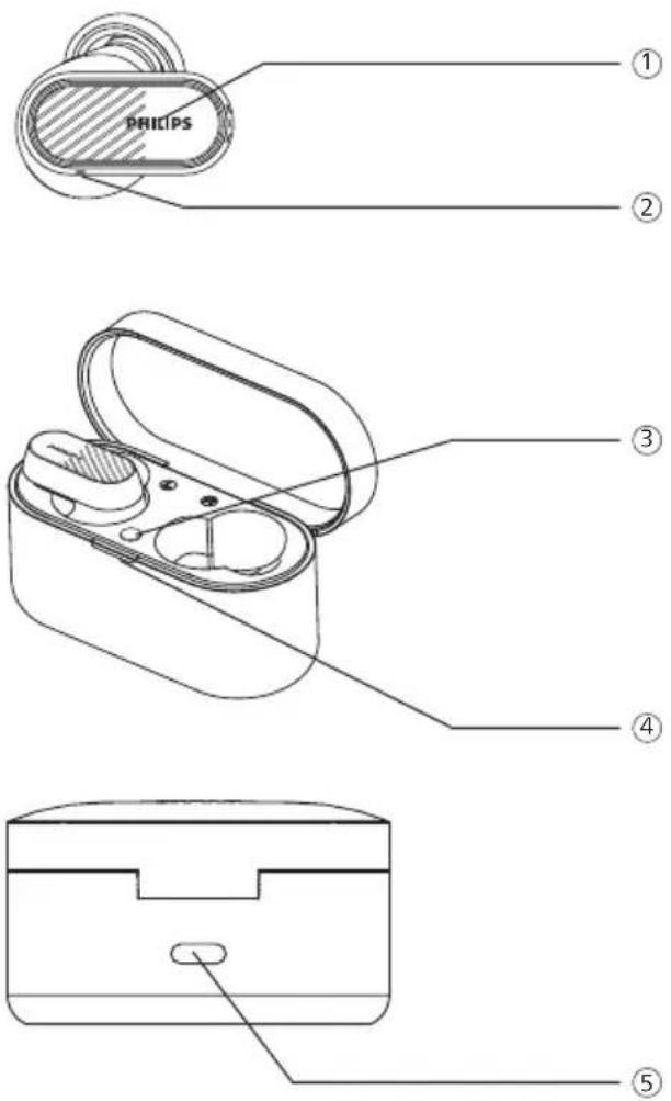 PHILIPS TAT3509 - Aperçu de vos oreillettes True Wireless - 1